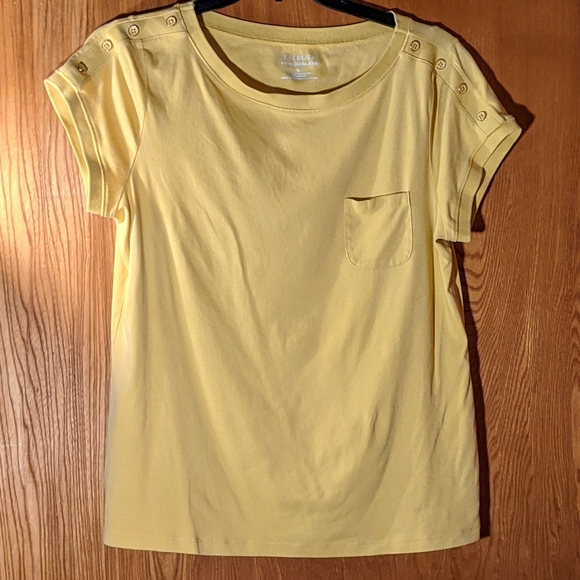 talbots stretch weekend tee